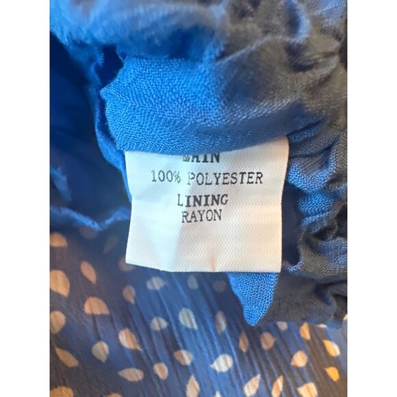 Hello Molly Blue Polka Dot Dress Size L US8 Milkmaid Coquette Cottage Prairie - Picture 4 of 6